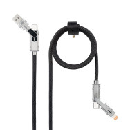 CABLE USB-C+USB-A M - LIGHTNING+USB-C M 2.0 27W 2M NANOCABLE 10.01.2602