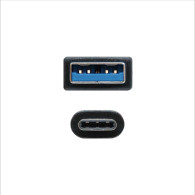 CABLE USB 3.1 GEN2 10GBPS 3A TIPO USB-CM-AM NEGRO 1.5M NANOCABLE 10.01.4001-L150