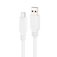CABLE USB 3.1 GEN2 10Gbps 3A USB-C M-A M BLAN 1.5M NANOCABLE 10.01.4001-L150-W