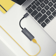 CONVERSOR USB3.1 GEN1 USB-C A ETHERNET GIGABIT GRIS 15CM AISENS A109-0709