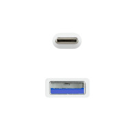 CABLE USB 3.1 GEN2 10Gbps 3A USB-C M-A M BLANCO 2M NANOCABLE 10.01.4002-W