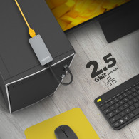 CONVERSOR USB3.2 GEN1 USB-A+USB-C A ETHERNET 2.5G GRIS 15CM AISENS A109-0710