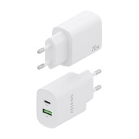 CARGADOR 20W 1xUSB-C PD3.0 1xUSB-A QC3.0 BLANCO AISENS A110-0754