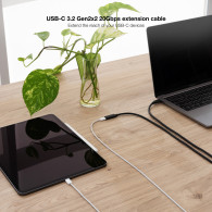 CABLE USB 3.2 GEN2x2 100W 4K 60Hz USB-C M H 1 M NANOCABLE 10.01.4501