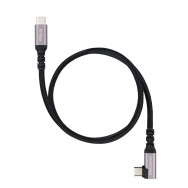 CABLE USB-C ACODADO M M 3.2 GEN2 100W 4K 60Hz 0.5M NANOCABLE 10.01.4700