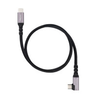 CABLE USB-C ACODADO M M 3.2 GEN2 100W 4K 60Hz 1 M NANOCABLE 10.01.4701