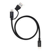 CABLE USB-C+USB-A M-USB-C M 3.2 GEN2 60W 4K 2M NANOCABLE 10.01.4802