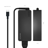 CARGADOR 65W PD3.0 1XUSB-C 1.8M NEGRO AISENS ASCH-1PD65D-BK