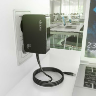 CARGADOR GaN 90W PD3.0 1XUSB-C 1.8M NEGRO AISENS ASCH-1PD90WL034-BK
