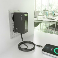 CARGADOR GaN 90W PD3.0 1XUSB-C 1.8M NEGRO AISENS ASCH-1PD90WL034-BK