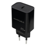 CARGADOR USB-C PD 20W NEGRO NANOCABLE 10.10.2006