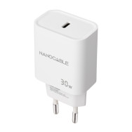 CARGADOR USB-C PD 30W BLANCO NANOCABLE 10.10.2009