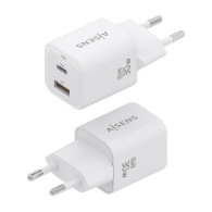 CARGADOR GAN 30W 1xUSB-C PD3.0 QC4.0 1xUSB-A QC3.0 BLANCO AISENS ASCH-30W2P020-W