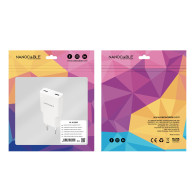 CARGADOR 2xUSB-C PD 25W BLANCO NANOCABLE 10.10.2026