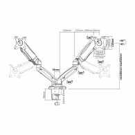 SOPORTE MESA PANTALLA 17"-32" DOS BRAZOS GIRAT E INCL AISENS DT27TSR-045