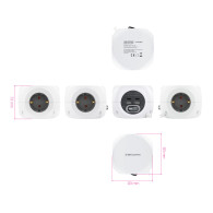 CARGADOR USB NANOCABLE 2USB-C + 2USB-A + 3ENCHUFES 16A BLANCO 10.37.0001