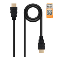 CABLE HDMI V2.0 4K 60HZ 18GBPS AM-AM NEGRO 2.0 M NANOCABLE 10.15.3602