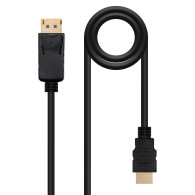 CABLE CONVERSOR DP A HDMI DPM - HDMI M NEGRO 0.5 M NANOCABLE 10.15.4300