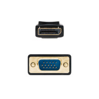 CABLE CONVERSOR DP A VGA DPM - VGAM NEGRO 2.0 M NANOCABLE 10.15.4402