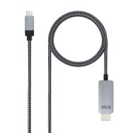 CABLE CONVERSOR USB-C M A HDMI M NEGRO 1.8 M NANOCABLE 10.15.5102