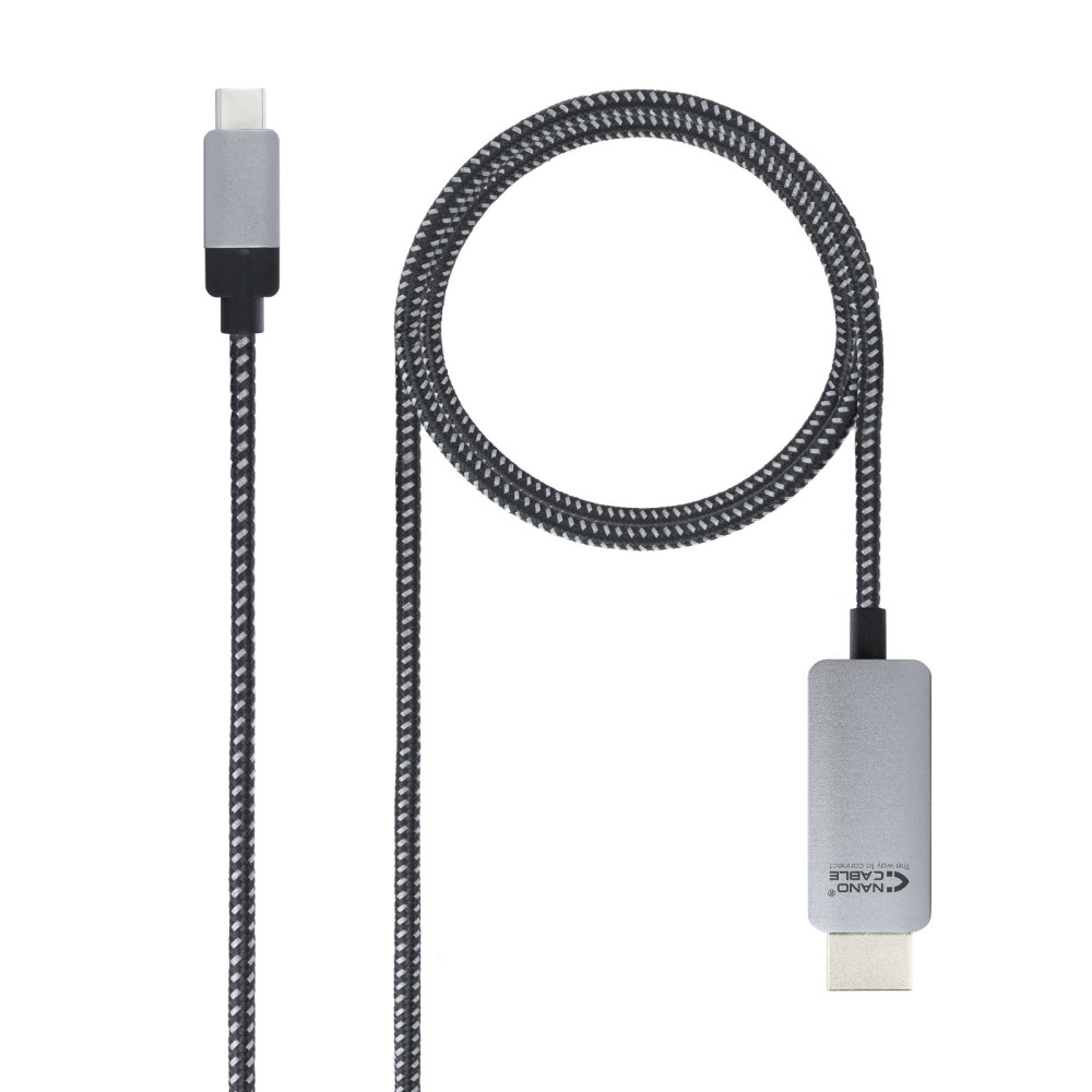 CABLE CONVERSOR USB-C M A HDMI M NEGRO 1.8 M NANOCABLE 10.15.5102