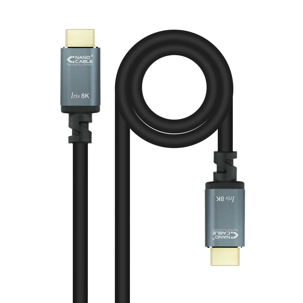 CABLE HDMI 2.1 IRIS 8K A M-A M NEGRO 2.0M NANOCABLE 10.15.8002