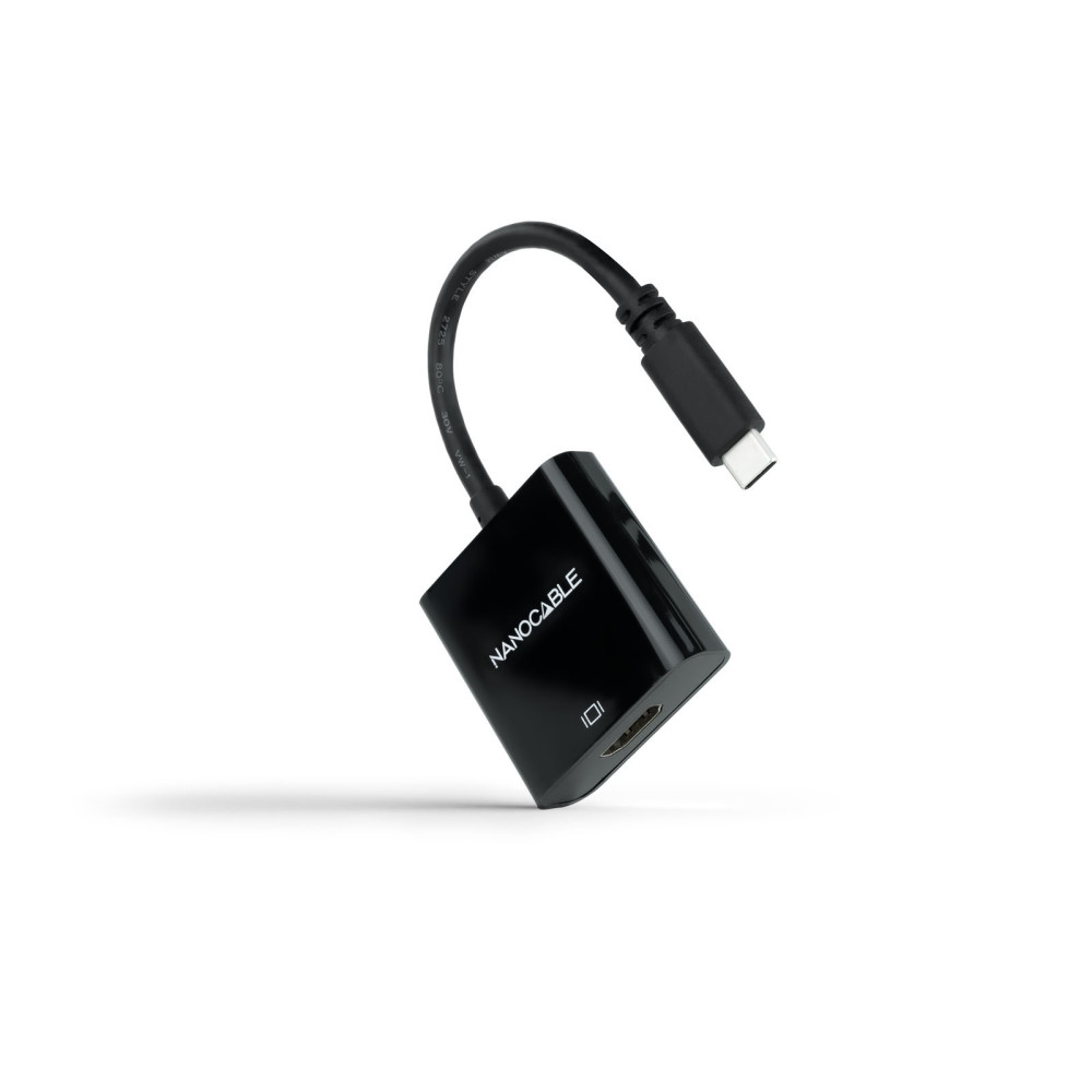 CONVERSOR USB-C A HDMI 4K NEGRO 15 CM NANOCABLE 10.16.4102-BK