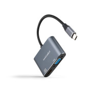 CONVERSOR USB-C M A HDMI H-VGA H 4K GRIS 15 CM NANOCABLE 10.16.4303