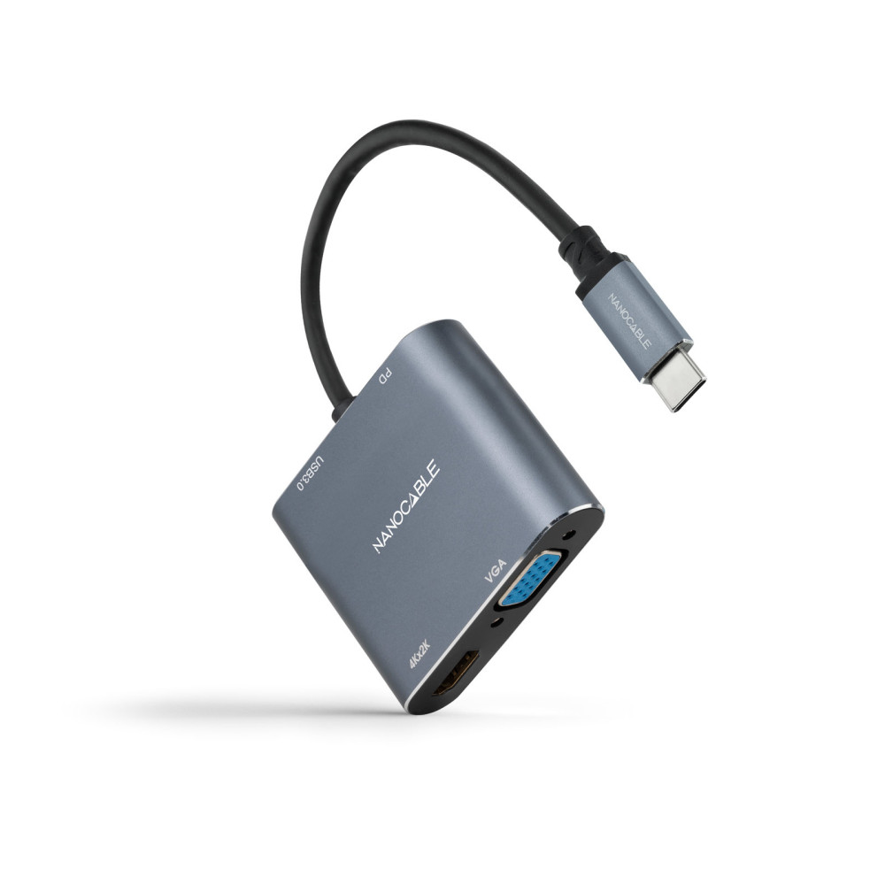 CONVERSOR USB-C A HDMI H-VGA H-USB-A H-USB-C H NANOCABLE 10.16.4304