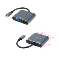 CONVERSOR USB-C A HDMI H-VGA H-USB-A H-USB-C H NANOCABLE 10.16.4304