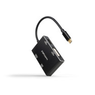 CONVERSOR USB-C HDMI H-DVI H-DP H-VGA H 10CM NEGRO NANOCABLE 10.16.4307