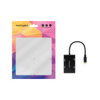 CONVERSOR USB-C HDMI H-DVI H-DP H-VGA H 10CM NEGRO NANOCABLE 10.16.4307