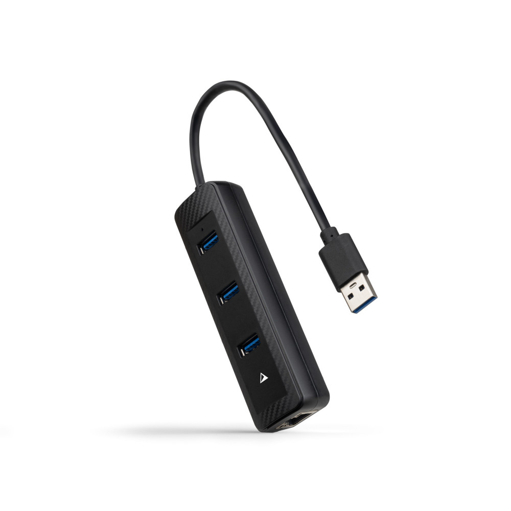 CONVERSOR USB3.0 A ETHERNET 3xUSB3.0 USB-A M-RJ45  NANOCABLE 10.16.4604