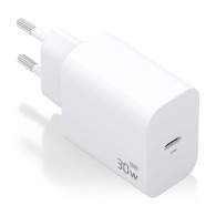 CARGADOR GaN 30W 1xUSB-C PD3.0 BLANCO AISENS A110-0940