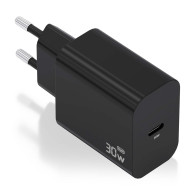 CARGADOR GaN 30W 1xUSB-C PD3.0 NEGRO AISENS A110-0941