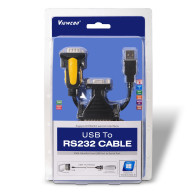 CONVERSOR USB A SERIE TIPO AM-RS232 DB9M DB25M NEGRO 1.8M AISENS A104-0039