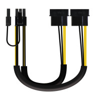 CABLE TARJETA GRAFICA 2X5.25 M-PCI-E MOLEX 6+2PIN M 20 CM NANOCABLE 10.19.1201