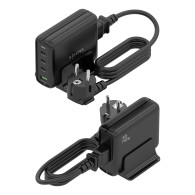 CARGADOR SOBREMESA GaN 140W 3USB-C PD3.1 USBA QC3 NEGRO AISENS ASCH-140W4P056-BK