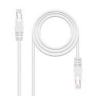 CABLE RED LATIGUILLO RJ45 CAT.5E UTP AWG24 BLANCO 1.0 M NANOCABLE 10.20.0101-W