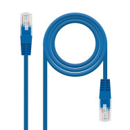 CABLE RED LATIGUILLO RJ45 CAT.6 UTP AWG24 AZUL 25 CM 10.20.0400-L25-BL