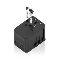 CARGADOR GaN PARED 2xUSB-A 2xUSB-C NEGRO AISENS ASPS-2A2C08-BK