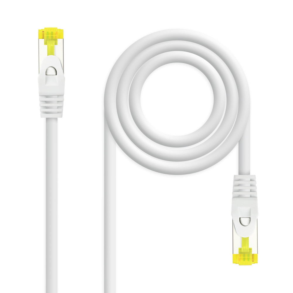 CABLE RED LATIGUILLO RJ45 LSZH CAT.6A SFTP AWG26 BLANCO 1M NANOCABL 10.20.1901-W