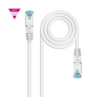 CABLE RED LATIGUILLO CAT.7 LSZH SFTP PIMF AWG26 BLANCO 1 M 10.20.1701-W