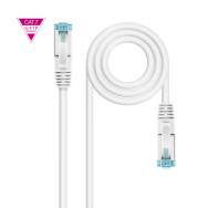CABLE RED LATIGUILLO CAT.7 LSZH SFTP PIMF AWG26 BLANCO 1 M 10.20.1701-W