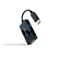 CONVERSOR DP A HDMI H-DVI H-VGA H NEGRO 25 CM NANOCABLE 10.16.3301-ALL