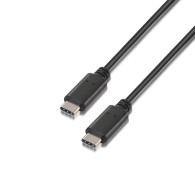 CABLE USB 2.0 3A TIPO USB-CM-USB-CM NEGRO 0.5M AISENS A107-0055