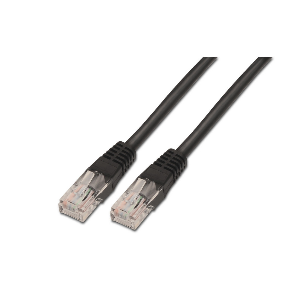 CABLE RED LATIGUILLO RJ45 CAT.6 UTP AWG24 NEGRO 1.0M AISENS A135-0258