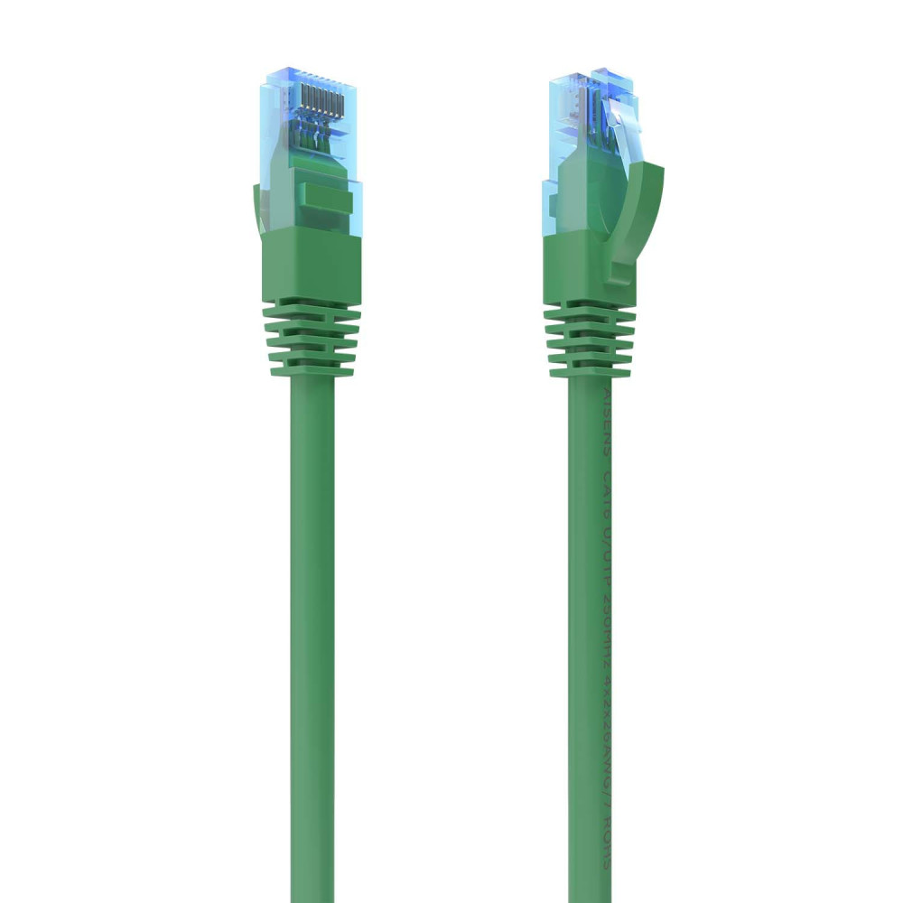 CABLE RED LATIGUILLO RJ45 CAT.6 UTP AWG26 CCA VERDE 30CM AISENS A135-0806