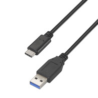 CABLE USB 3.1 GEN2 10GBPS 3A TIPO USB-CM-AM NEGRO 0.5M AISENS A107-0449