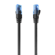 CABLE RED LATIGUILLO RJ45 CAT.6 UTP AWG26 CCA NEGRO 30CM AISENS A135-0840